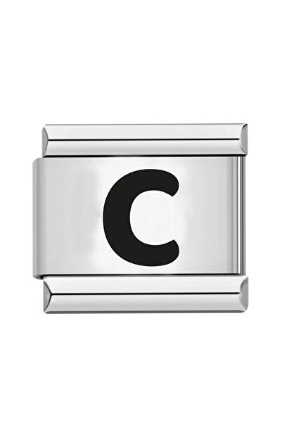 gastromarka سوار من الفولاذ الإيطالي بحرف C