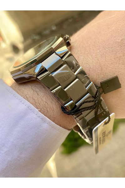 Reward Men's Wrist Watch Waterproof Silver Color Steel Cord Bracelet Gift