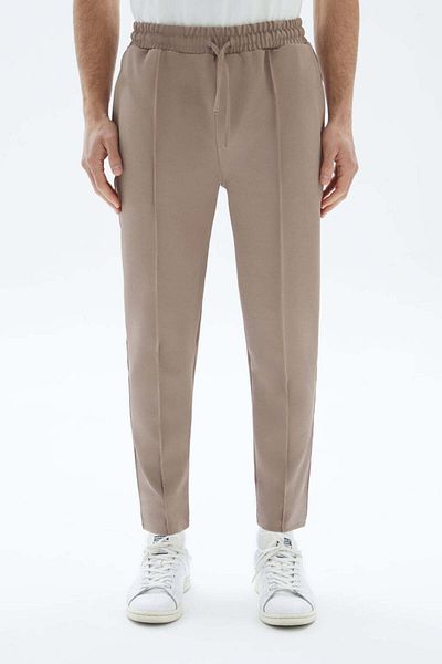 wecre8 Brown Plain Sweatpants By WECRE8