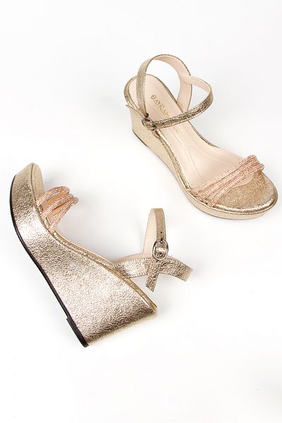 MFT AYAKKABI Women's 8 cm Wedge Heeled Evening Dress Evening Shoes