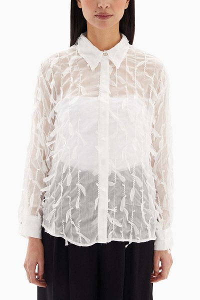 wecre8 White Sheer Blouse By WECRE8