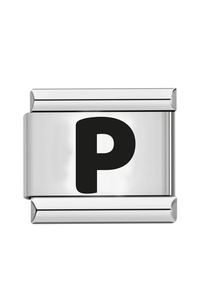 gastromarka سوار من الفولاذ الإيطالي بحرف P