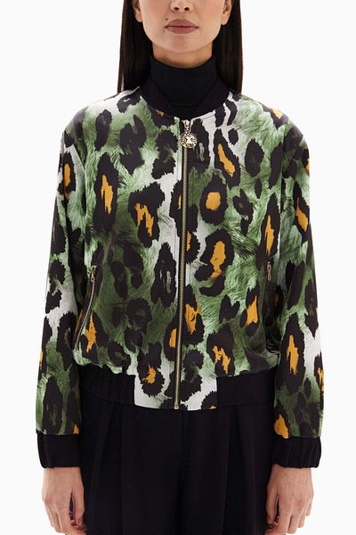 wecre8 Green/Black Leopard Set of Jacket and Trousers By WECRE8