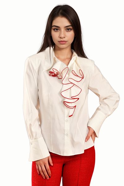 wecre8 White Ruffles Blouse By WECRE8