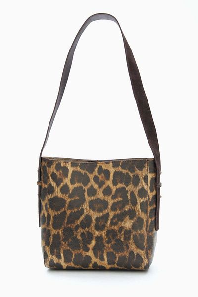 wecre8 Leopard Print Modern Buckle Shoulder Bag by WECRE8