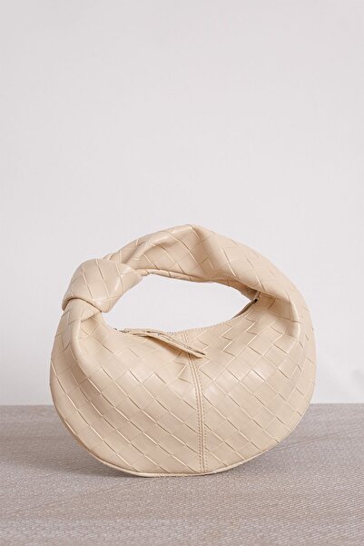 BLACK Women's Mini Jordie Hand Bag Braided Cream Bttg