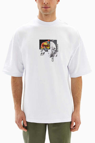 wecre8 White "Legend" Printed T-shirt By WECRE8