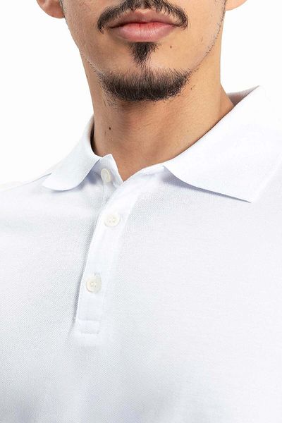 wecre8 Men White Polo T-Shirt by WECRE8