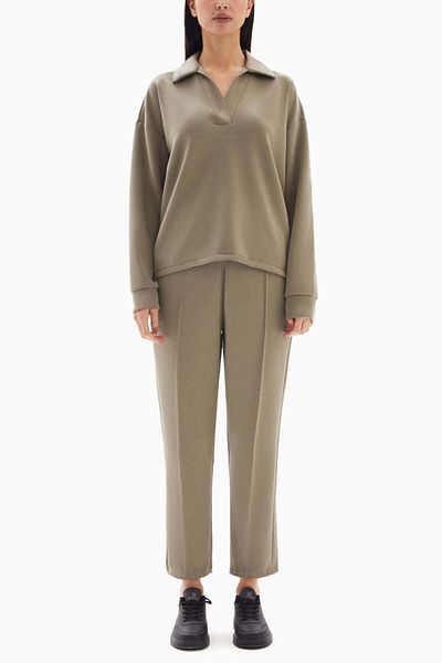 wecre8 Taupe Soft Set of Top and Trousers By WECRE8