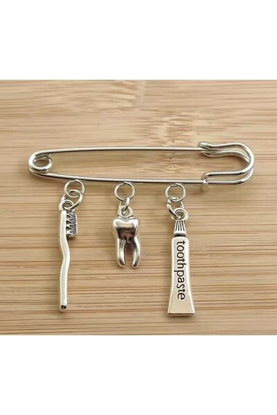 marimari Diş Hekimi broş Yaka İğnesi takısı