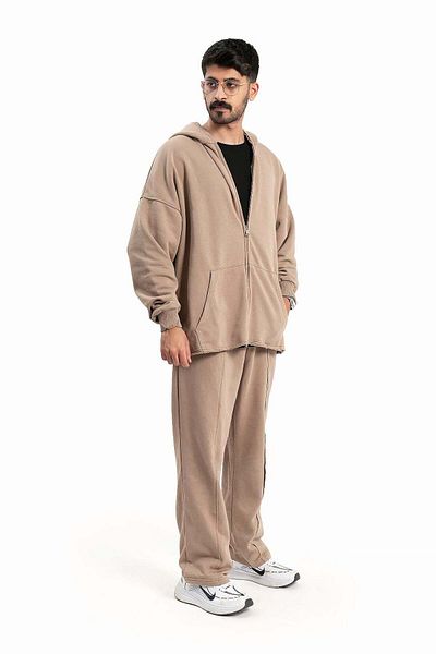 wecre8 Men Camel Hoodie and Pants Set by WECRE8