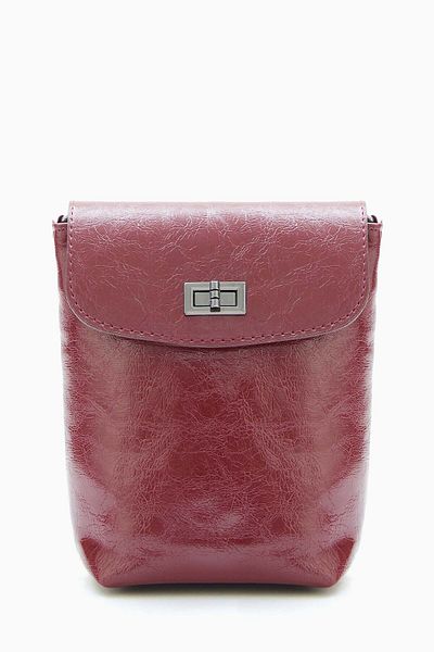 wecre8 Maroon Compact Glossy Crossbody Bag by WECRE8