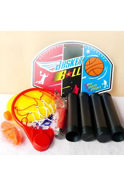 Generic Set De Baschet Pentru Copii Robust, Joc Sportiv In Aer Liber, Cos Ajustabil, Interior, Curte ,baieti