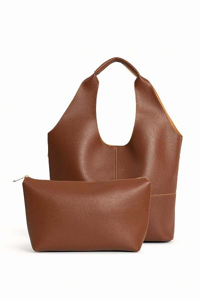 wecre8 Brown Stylish Tote Bag by WECRE8