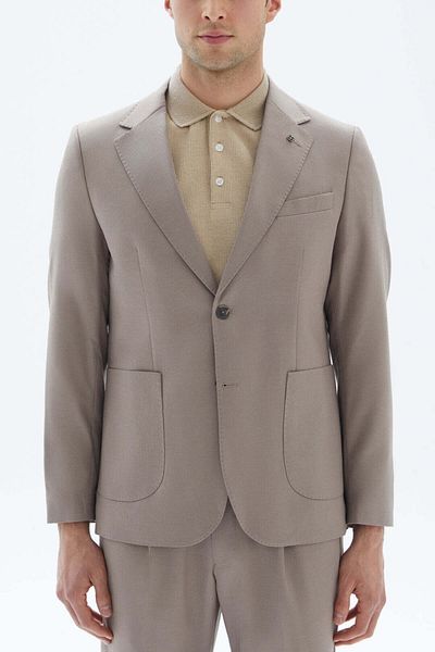 wecre8 Beige Patch Blazer By WECRE8