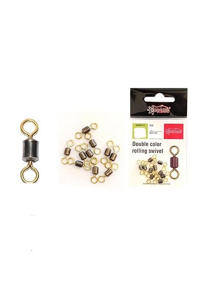 LUCKY JOHN Captain 5007 Ball Bearing Swivel 10 Pieces Black Gold 1/0 Number