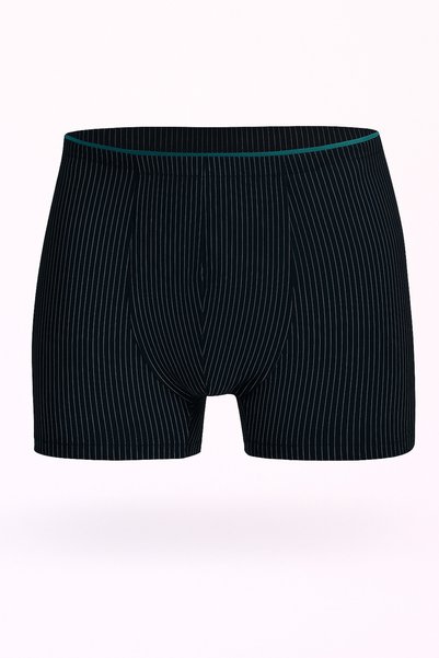 QKK Erkek Pamuklu Likralı Siyah-Açık Gri-Koyu Gri-Lacivert 4'lü Boxer