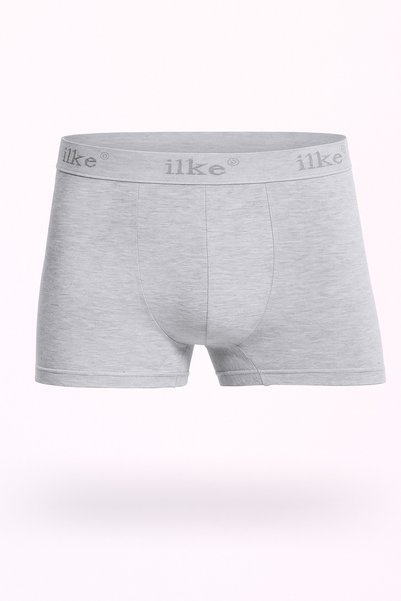 QKK Erkek Pamuklu Likralı Siyah-Gri-Beyaz 3'lü Boxer