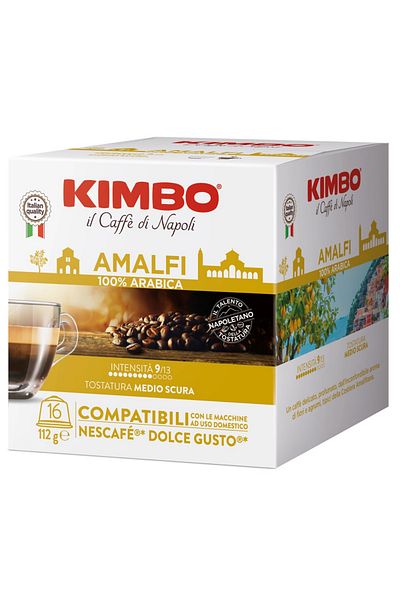Kimbo Amalfi 100% Arabica Dolce Gusto Compatible Capsule Coffee (16-Piece Box) (Set of 3)