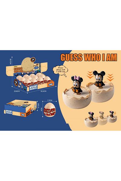 Point Plus Surprise Egg for Kids - Funny Surprise Toy that Pops Out When Squeezed - Dinosaur or Cartoon Character Shape 2 Pieces
