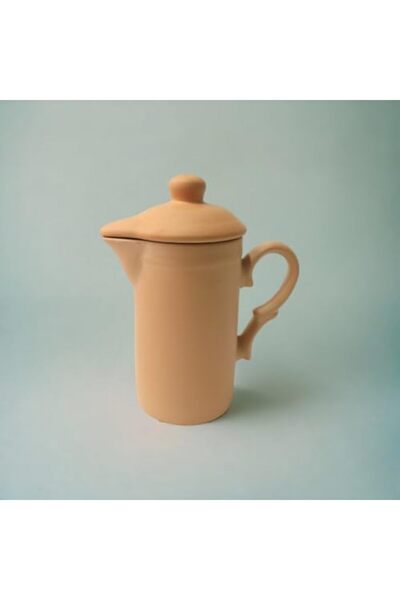 Generic ARK Terrapura Pure Clay Rustic Jug and Glass Set – Eco-Friendly 900ml Jug, 6 Glasses 260 ml with T