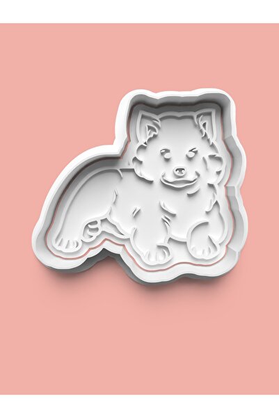 AKTASTORE قالب بسكويت على شكل كلب ساموييد وقالب عجينة السكر 0323-samoyed