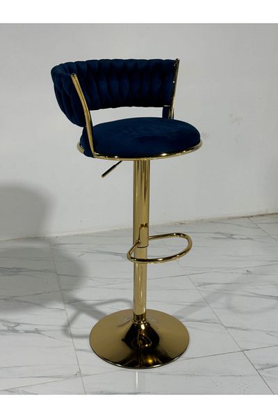 DEC4 Multicolored velvet bar stool