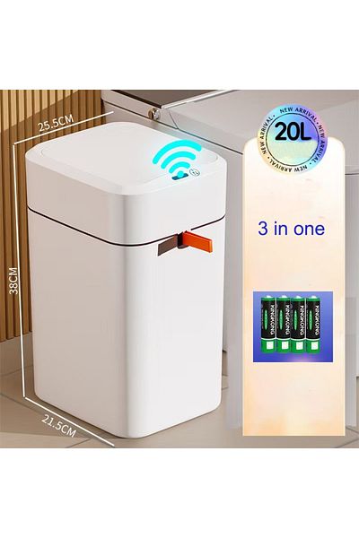 Zibba Life Coș de gunoi cu senzor automat, 20 l, design modern și igienic, deschidere silențioasă, Ide
