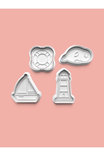 AKTASTORE Sailing Boat Cookie Mold and Sugar Dough Mold Set of 4 0327-Set