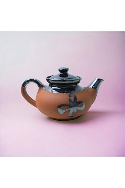 Generic ARK Dirtique 650 ml Half-Glazed Teapot – Handmade Clay with Sleek Glaze for Refined Tea Moments