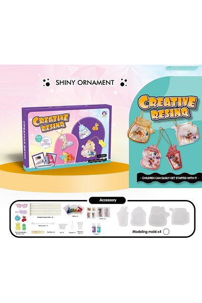 Point Plus Glitter Resin Jewelry Making Kit for Kids - with Molds, Paints & Accessories - Suitable for ages 3+
