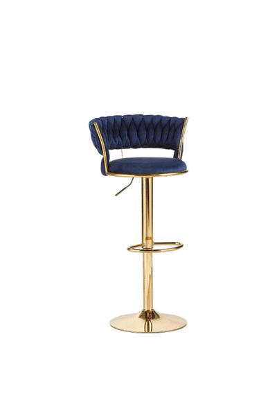 DEC4 Multicolored velvet bar stool