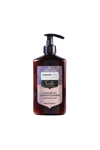 Arganicare Balsam fără clătire pentru păr creț, cu proteine de mătase, Silk, Arganicare, 400 ml