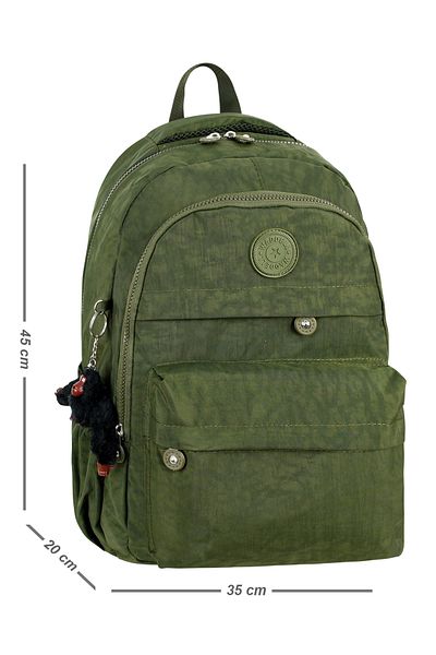 CANLOOR Waddell Khaki Green Licensed Water Resistant Crinkle Unisex Daily Backpack-1001
