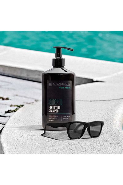 Arganicare Strengthening and anti-hair loss shampoo for men, with Saw Palmetto & argan oil, Arganicare, 400 ml