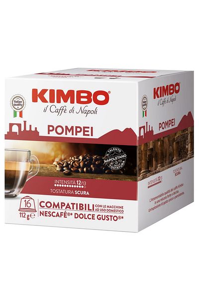 Kimbo Pompei Dolce Gusto Compatible Capsule Coffee (16-Piece Box) (Set of 3)