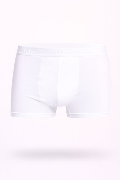 QKK Erkek Pamuklu Likralı Siyah-Gri-Beyaz 3'lü Boxer