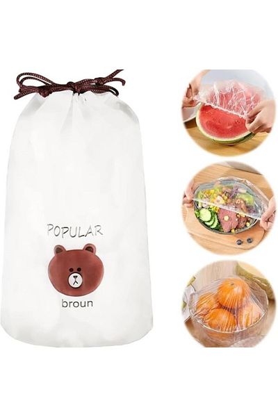 ShopZum 100 قطعة من غطاء الطعام المرن القابل لإعادة الاستخدام، غطاء طعام مرن