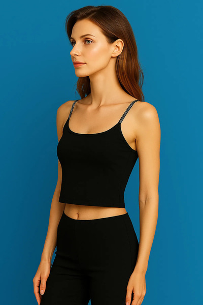 Berrak Stone Detailed Cotton Half Undershirt