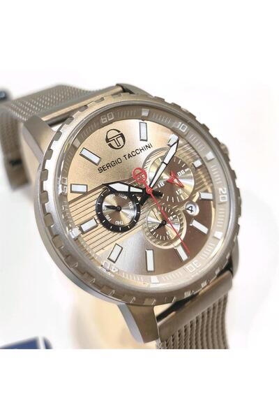 Sergio Tacchini Hasır Kemerli Sergio Tacchini Erkek Saat 5 ATM Su Geçirmez HD...
