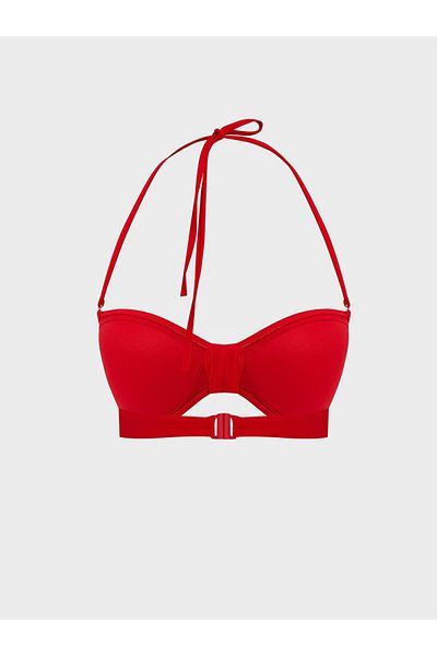 LC Waikiki Women's Bikini Top with Stitched Pad and Drawstring Detail (S5)