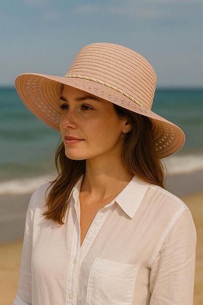 kabancım Women's Wide Brim Summer Straw Hat