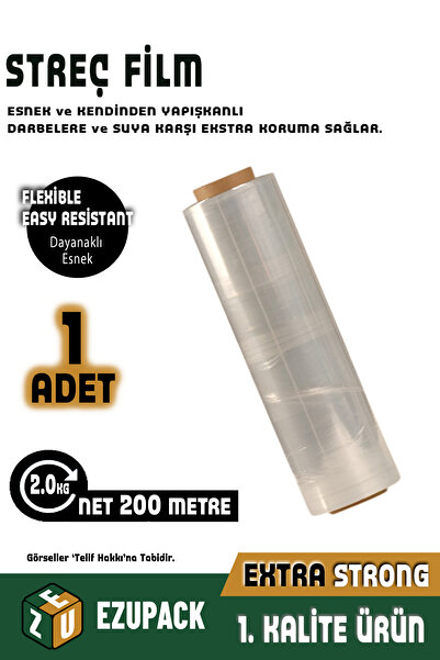 ASTOR AMBALAJ XL Mega Boy 2000 Gram Streç Film Eşya Mobilya Sarma Koruma Amba...