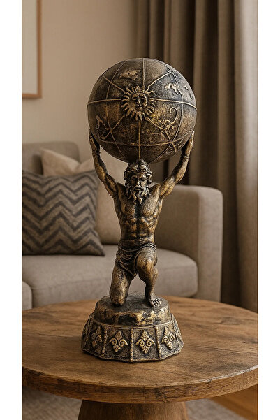 Eymen Hobi Dünya Taşıyan Adam Mitolojik Biblo Atlas Taşıyan Adam Hediyelik Eş...