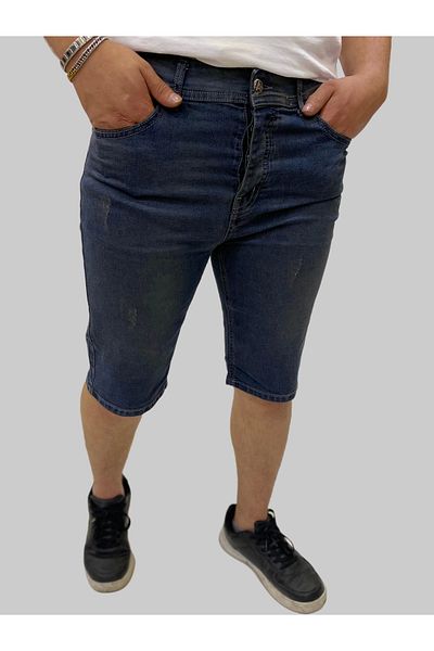 daniel milano Men's Sers Denim Cotton Slim Fit Smoked Jeans Capri