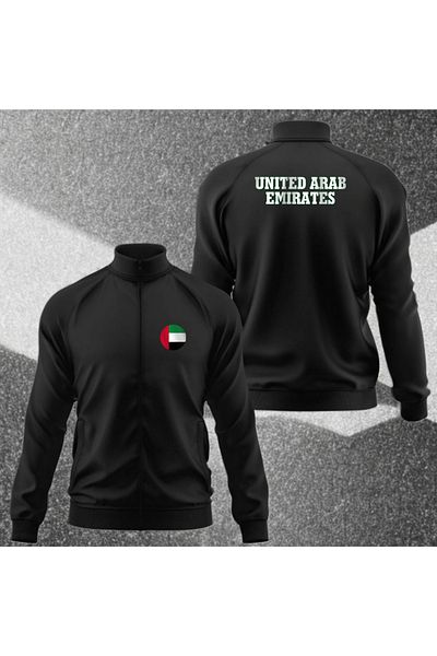 SARI United Arab Emirates Uae Flag Logo Diver Fabric Tracksuit Top