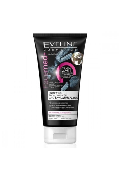Eveline فيس ميد-غسول منظف ومنقي لكل انواع البشرة بالكربون النشط - 150 مل