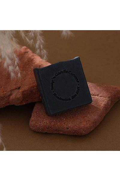 STOREMAX Ntwork and Candle Cuisine Handmade Cold Process Solid Soap with Activated Carbon |   120g • 4oz Art