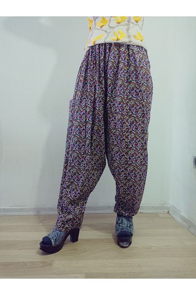 hoaryage Viscose Print Fabric Floral Print Baggy with Pockets 100% Cotton