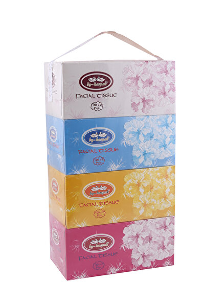 PRATİKPAK Çek Çek Krome Kutu Mendil (Peçete) 100 Yaprak 12'li Paket(100*12=1200 Yaprak)